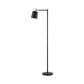 Tubular Metal Floor Lamp With Horn Style Shade, Black By Benzara | Floor Lamps |  Modishstore 
