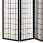 4 Panel Foldable Wooden Frame Room Divider With Grid Design, Black By Benzara | Room Divider |  Modishstore  - 5