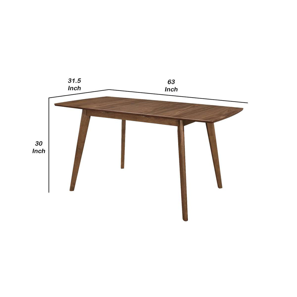 30 Inch Mid Century Modern Wooden Dining Table, Brown By Benzara | Dining Tables |  Modishstore  - 2
