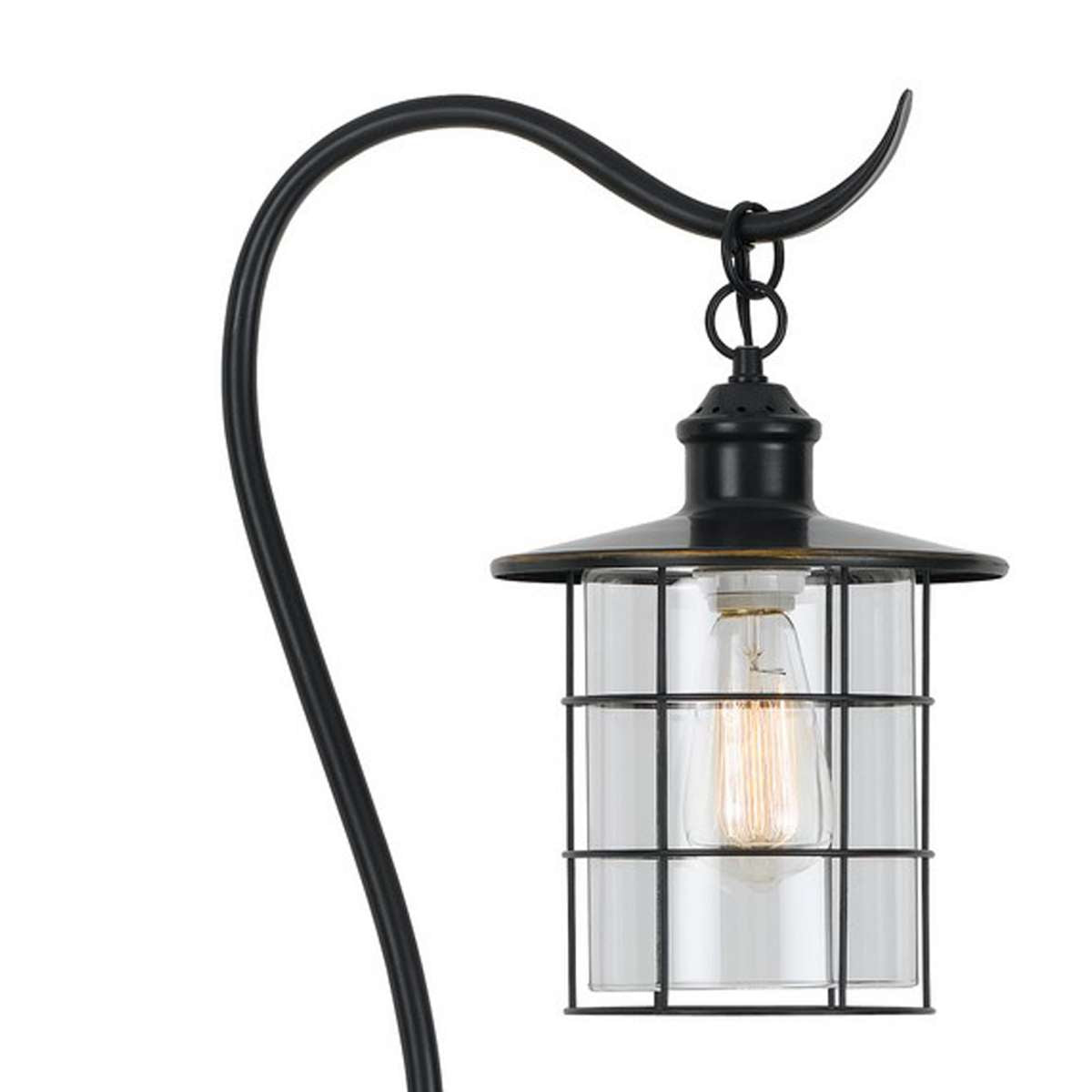 60 Inch Metal Downbridge Design Floor Lamp With Caged Shade, Dark Bronze By Benzara | Floor Lamps |  Modishstore  - 4