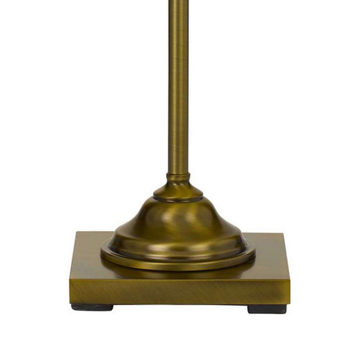 60 Inch Metal Downbridge Design Floor Lamp With Caged Shade, Antique Brass By Benzara | Floor Lamps |  Modishstore  - 3