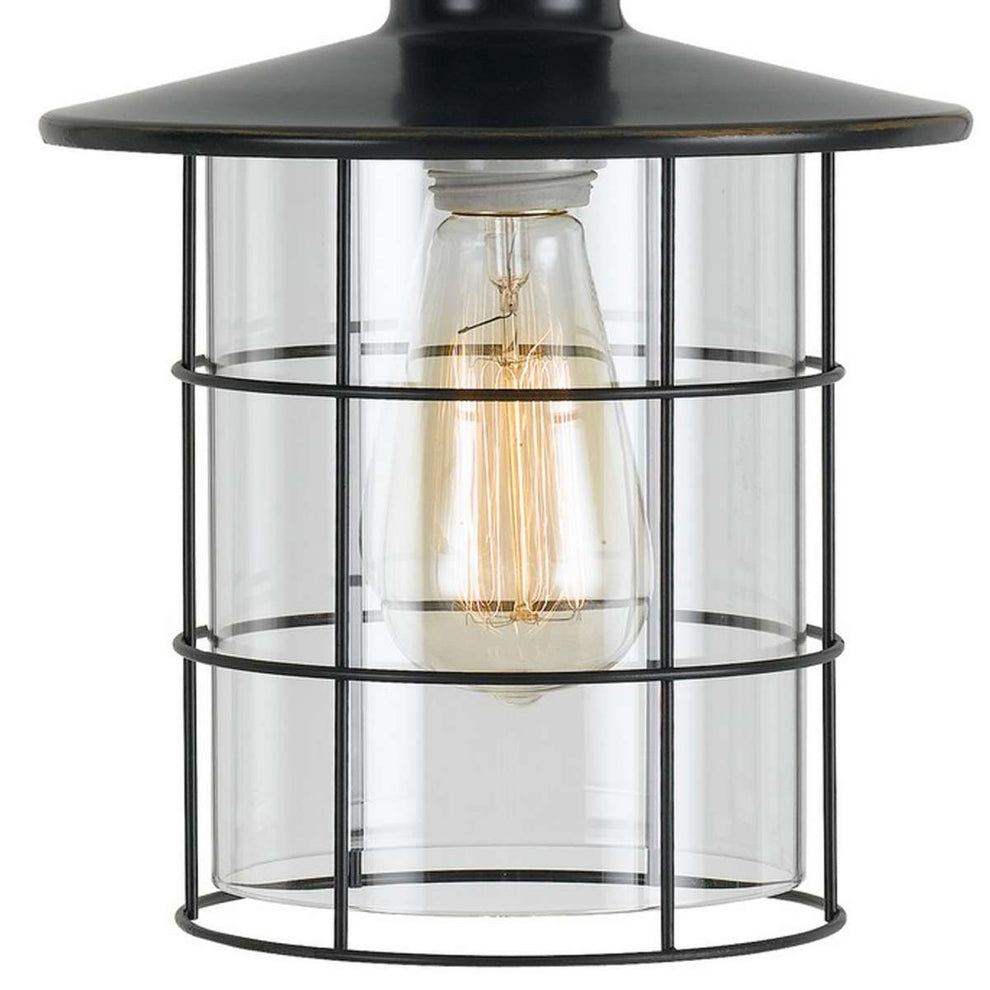 25 Inch Metal Downbridge Design Desk Lamp With Caged Shade, Dark Bronze By Benzara | Table Lamps |  Modishstore  - 5