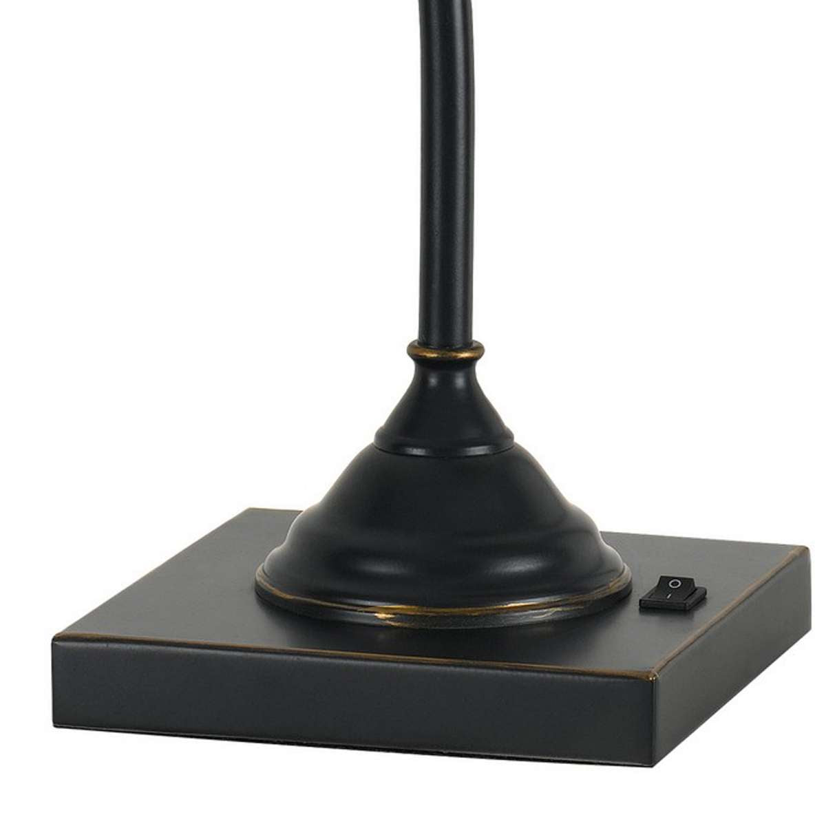 25 Inch Metal Downbridge Design Desk Lamp With Caged Shade, Dark Bronze By Benzara | Table Lamps |  Modishstore  - 4