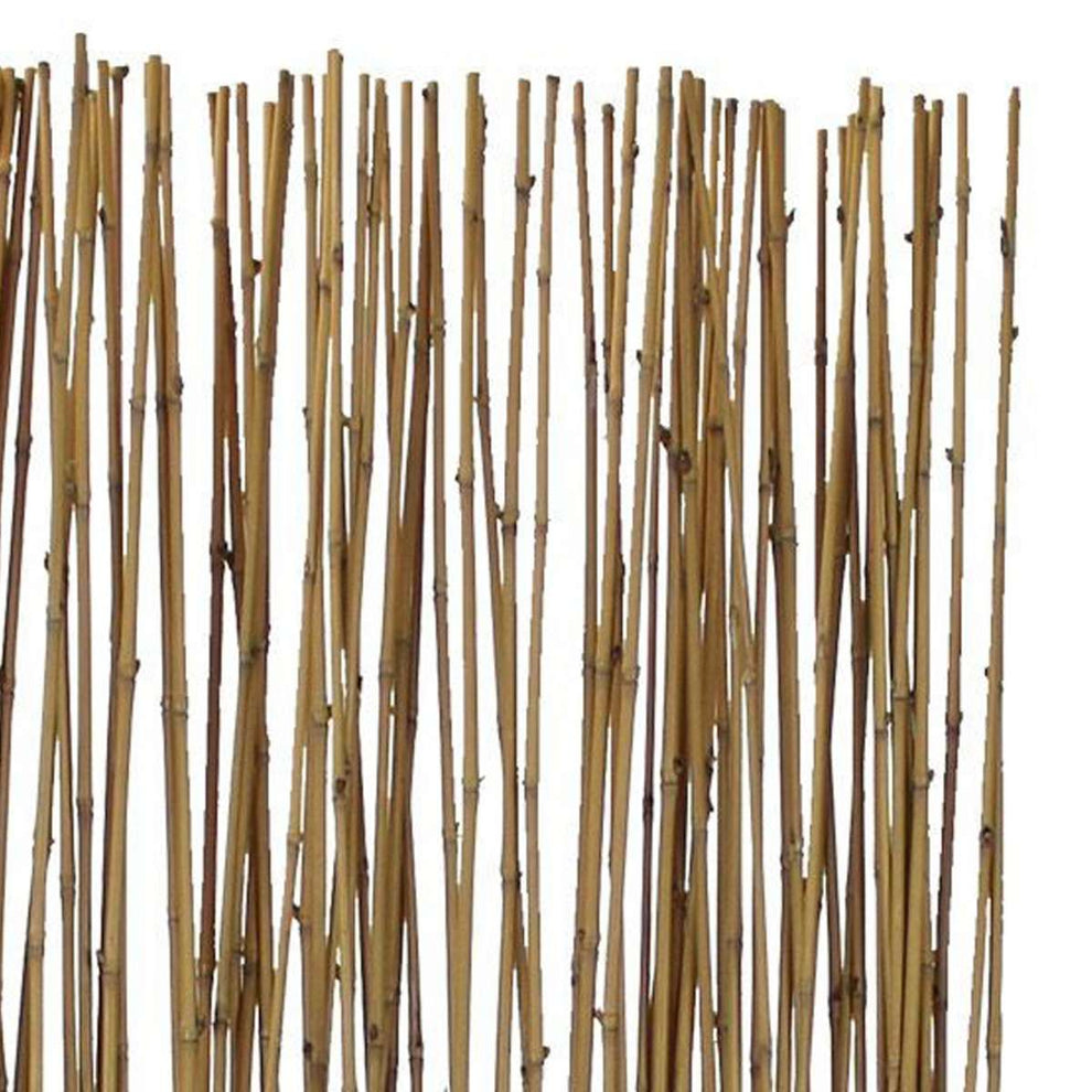 78 Inch Elongated Bamboo Branch Pattern Single Panel Screen, Brown By Benzara | Room Divider |  Modishstore  - 5
