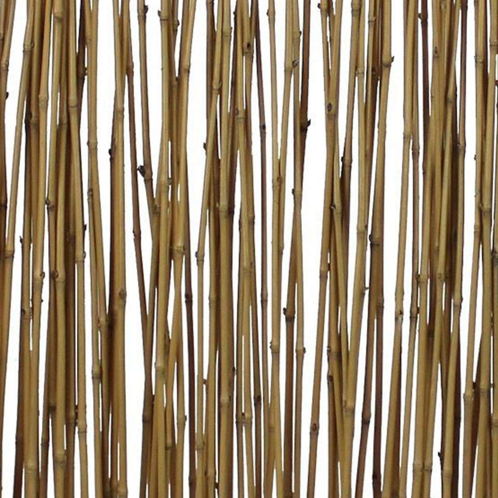 78 Inch Elongated Bamboo Branch Pattern Single Panel Screen, Brown By Benzara | Room Divider |  Modishstore  - 4