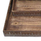 Rough Sawn Textured Rectangular Wooden Ruler Tray, Set Of 3, Brown By Benzara | Trays & Pedestals |  Modishstore  - 5