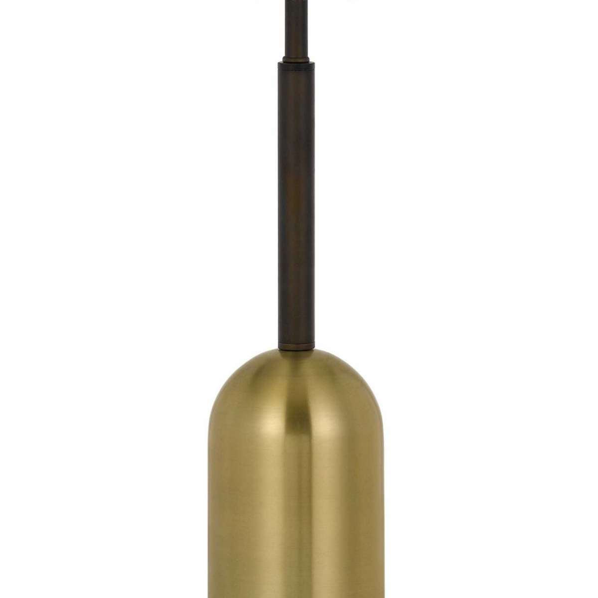 30" Metal Desk Lamp With Drum Style Shade, Brown And Gold By Benzara | Table Lamps |  Modishstore  - 4