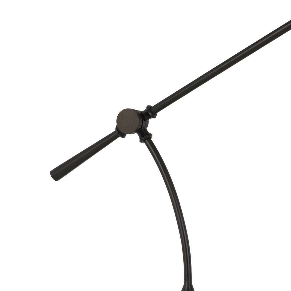 38" Metal Arm Desk Lamp With Cement Base, Black And White By Benzara | Table Lamps |  Modishstore  - 4