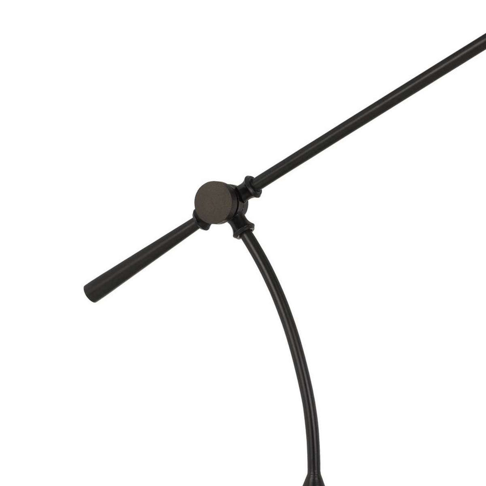 38" Metal Arm Desk Lamp With Cement Base, Black And White By Benzara | Table Lamps |  Modishstore  - 4
