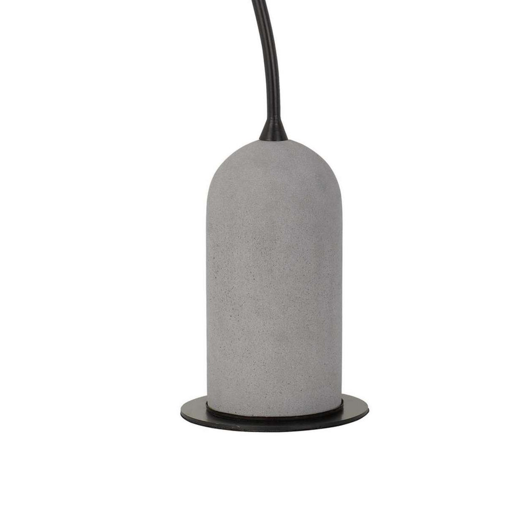 38" Metal Arm Desk Lamp With Cement Base, Black And White By Benzara | Table Lamps |  Modishstore  - 3
