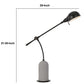 38" Metal Arm Desk Lamp With Cement Base, Black And White By Benzara | Table Lamps |  Modishstore  - 2