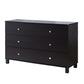 47.25 Inches 6 Drawer Dresser With Straight Legs Dark Brown By Benzara | Dressers | Modishstore