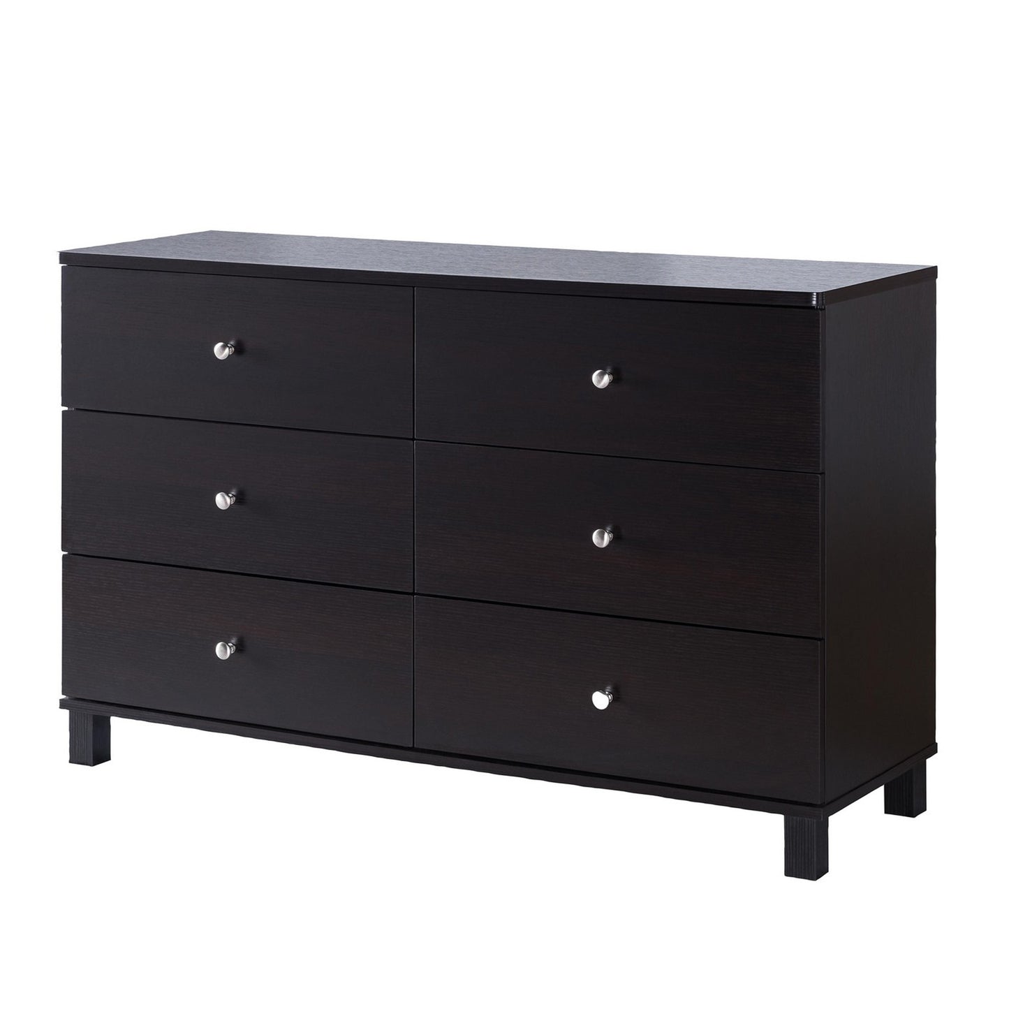 47.25 Inches 6 Drawer Dresser With Straight Legs Dark Brown By Benzara | Dressers | Modishstore