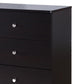 47.25 Inches 6 Drawer Dresser With Straight Legs Dark Brown By Benzara | Dressers | Modishstore - 4