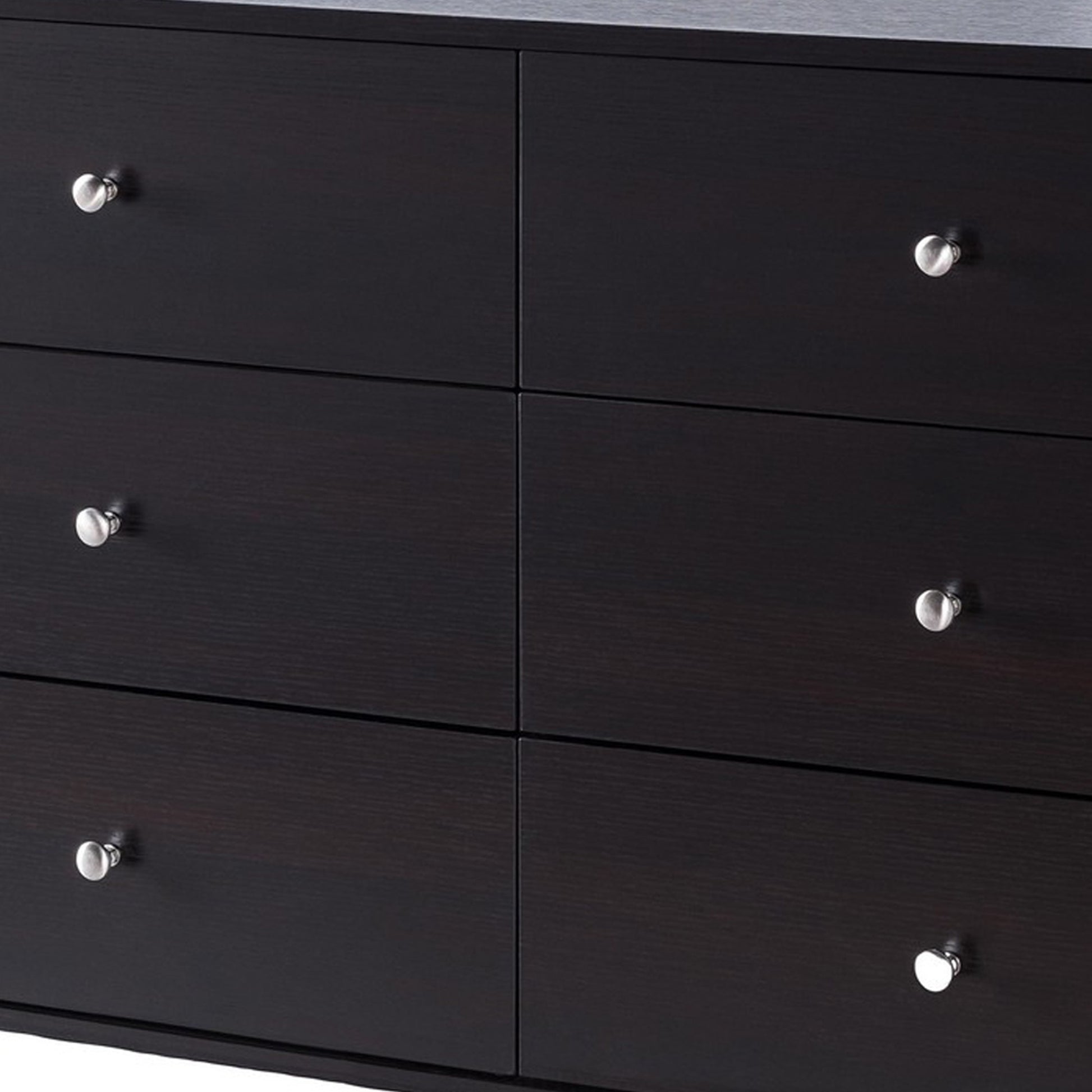 47.25 Inches 6 Drawer Dresser With Straight Legs Dark Brown By Benzara | Dressers | Modishstore - 3