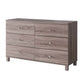 47.25 Inches 6 Drawer Dresser With Straight Legs Taupe Brown By Benzara | Dressers | Modishstore