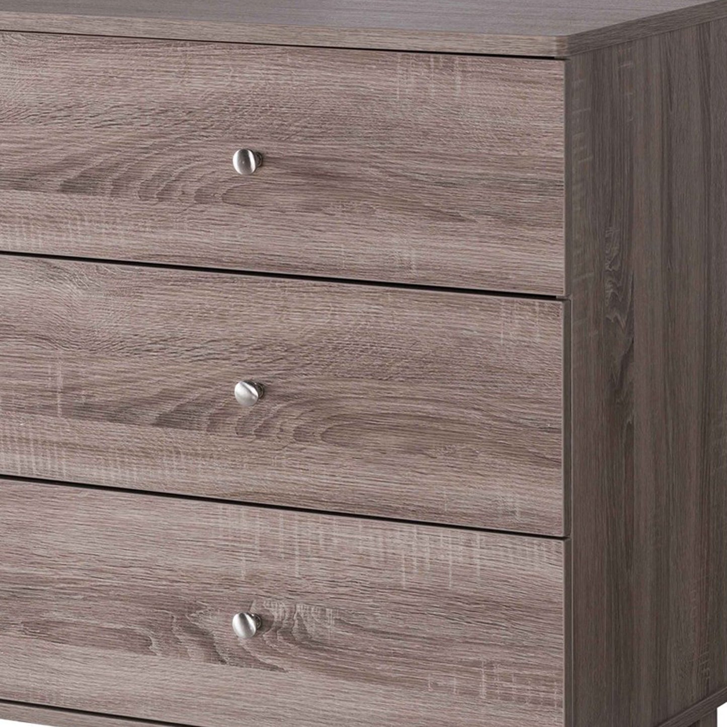 47.25 Inches 6 Drawer Dresser With Straight Legs Taupe Brown By Benzara | Dressers | Modishstore - 4