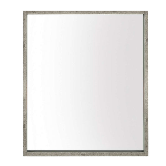 Faux Concrete Wall Mirror With Mounting Hardware, Gray By Benzara | Mirrors |  Modishstore 