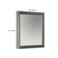 Rectangular Mirror With Faux Concrete Frame, Gray By Benzara | Mirrors |  Modishstore  - 2