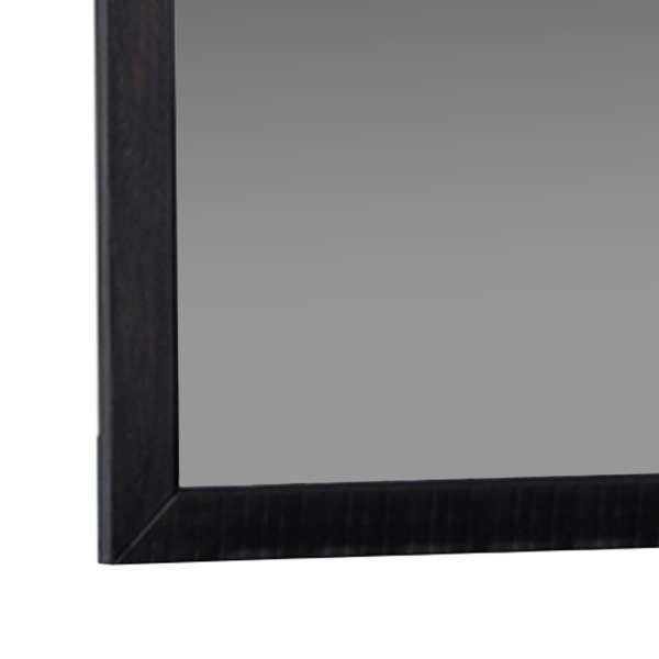 Contemporary Style Rectangular Mirror With Wooden Frame, Antique Black By Benzara | Mirrors |  Modishstore  - 4