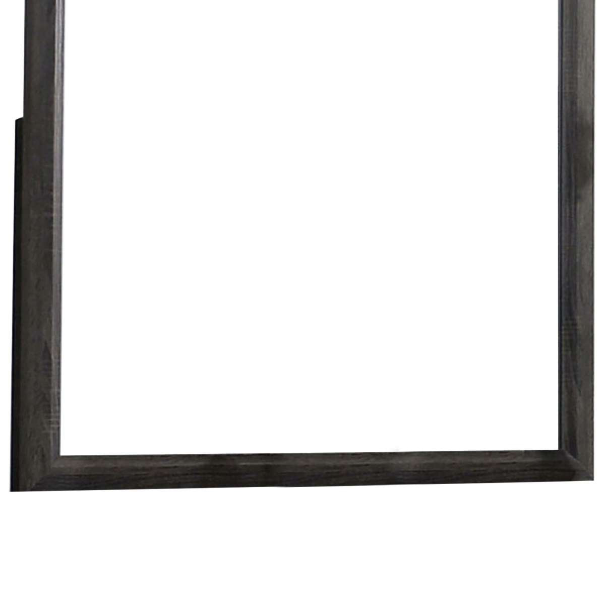 39 Inch Contemporary Wooden Frame Mirror, Gray By Benzara | Mirrors |  Modishstore  - 4