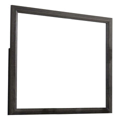 39 Inch Contemporary Wooden Frame Mirror, Gray By Benzara