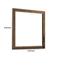 39 Inch Square Wooden Frame Rustic Mirror, Walnut By Benzara | Mirrors |  Modishstore  - 2