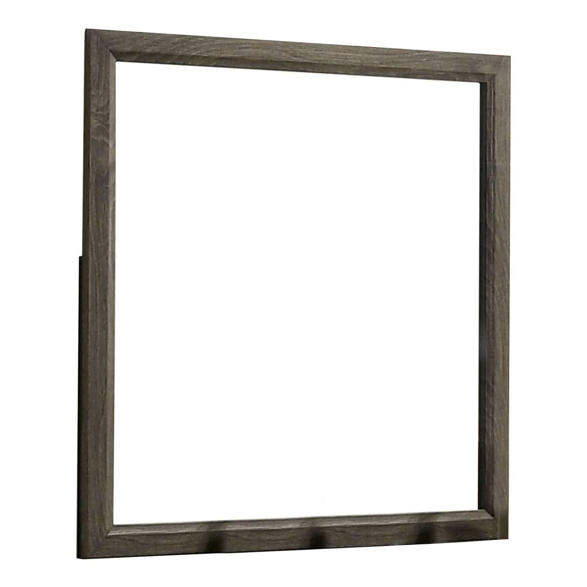35 Inch Transitional Style Wooden Frame Mirror, Gray By Benzara | Mirrors |  Modishstore 