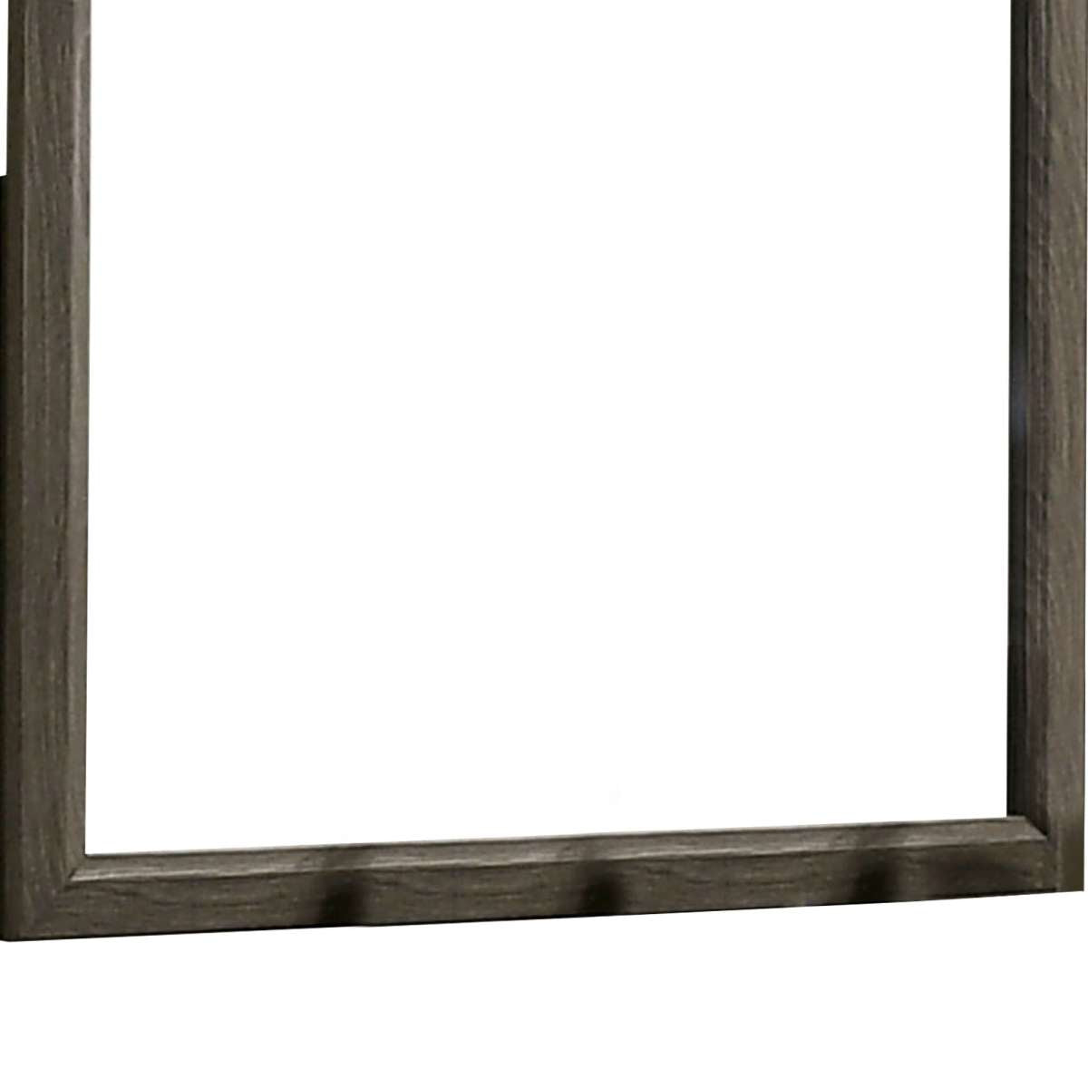 35 Inch Transitional Style Wooden Frame Mirror, Gray By Benzara | Mirrors |  Modishstore  - 4