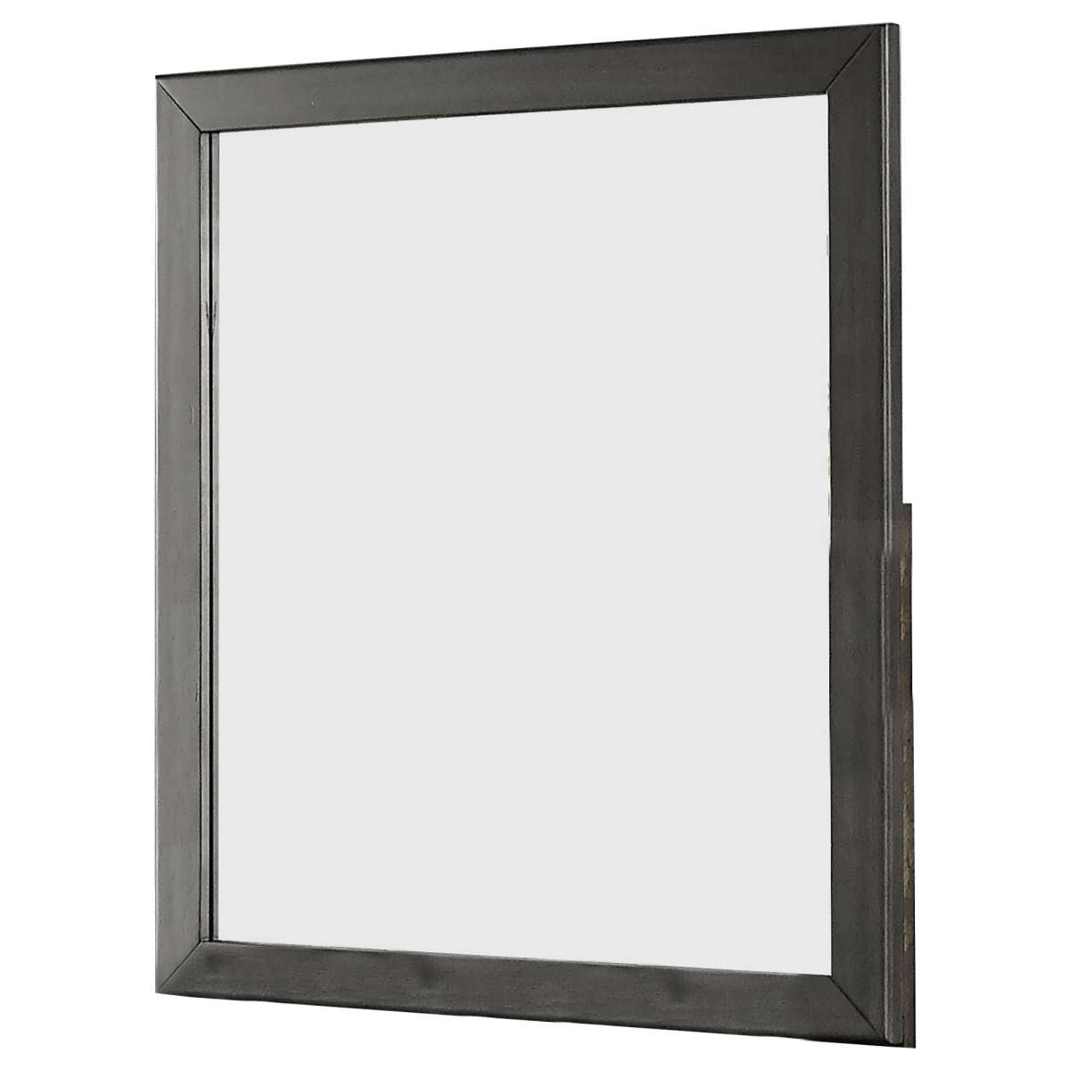 32 Inch Transitional Style Wooden Frame Mirror, Gray By Benzara | Mirrors |  Modishstore 