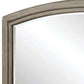 46 Inch Transitional Style Curved Wooden Frame Mirror, Gray By Benzara | Mirrors |  Modishstore  - 3