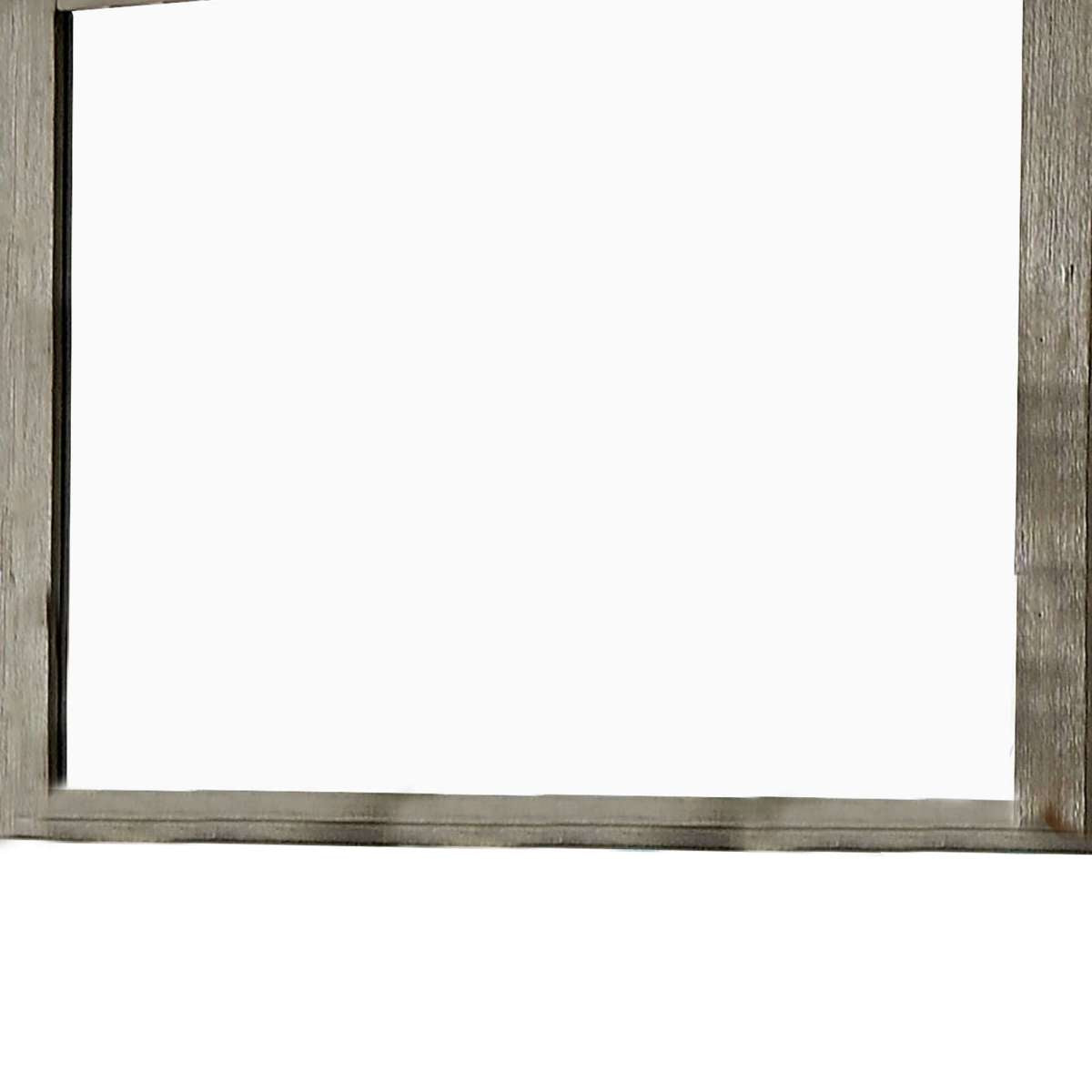 45 Inch Transitional Style Wooden Frame Mirror, Gray By Benzara | Mirrors |  Modishstore  - 4
