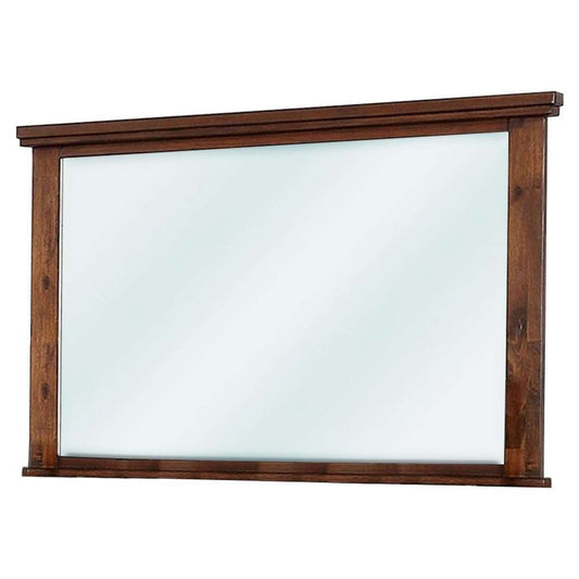 45 Inch Transitional Style Wooden Frame Mirror, Brown By Benzara | Mirrors |  Modishstore 