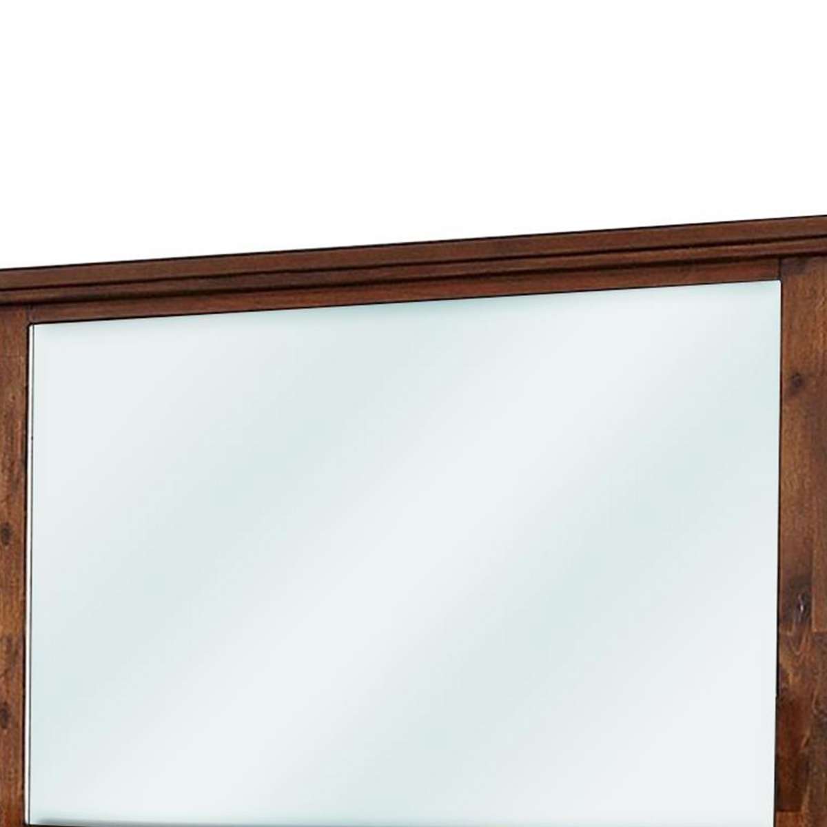 45 Inch Transitional Style Wooden Frame Mirror, Brown By Benzara | Mirrors |  Modishstore  - 5