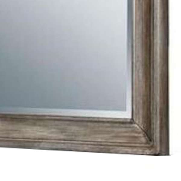 36 Inch Rectangular Mirror With Wooden Frame, Brown By Benzara | Mirrors |  Modishstore  - 5