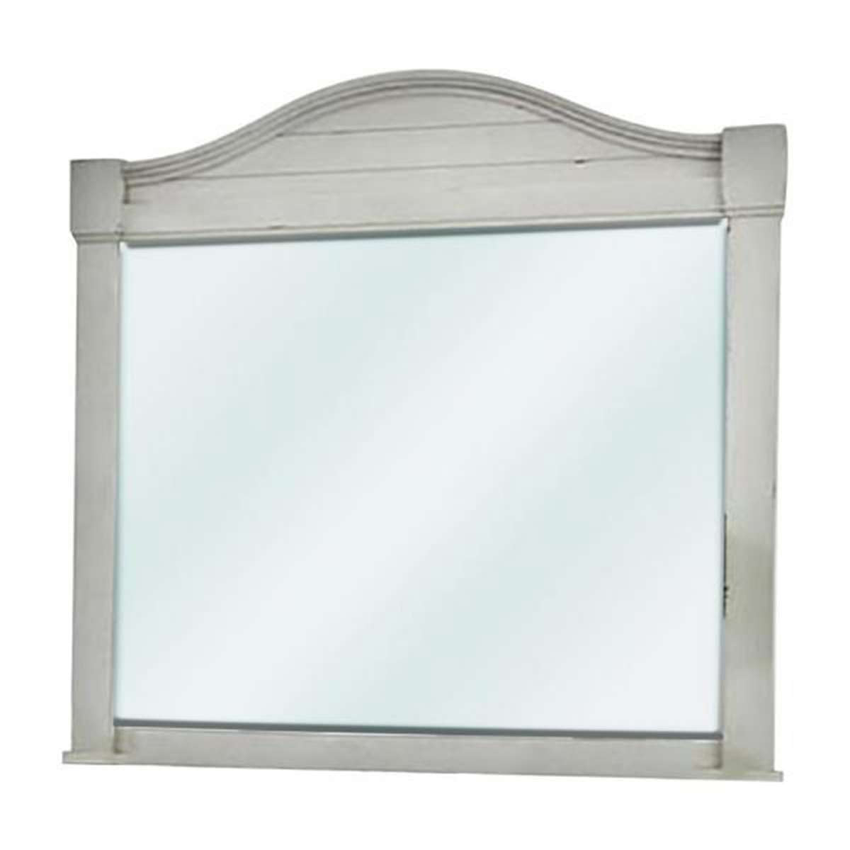 44 Inch Wooden Frame Mirror With Camelback Top, White By Benzara | Mirrors |  Modishstore  - 5
