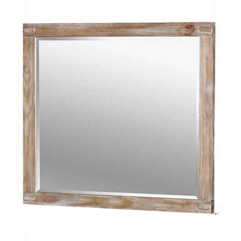 38 Inch Mirror With Rectangular Wooden Frame, Brown By Benzara | Mirrors |  Modishstore 