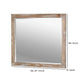 38 Inch Mirror With Rectangular Wooden Frame, Brown By Benzara | Mirrors |  Modishstore  - 2