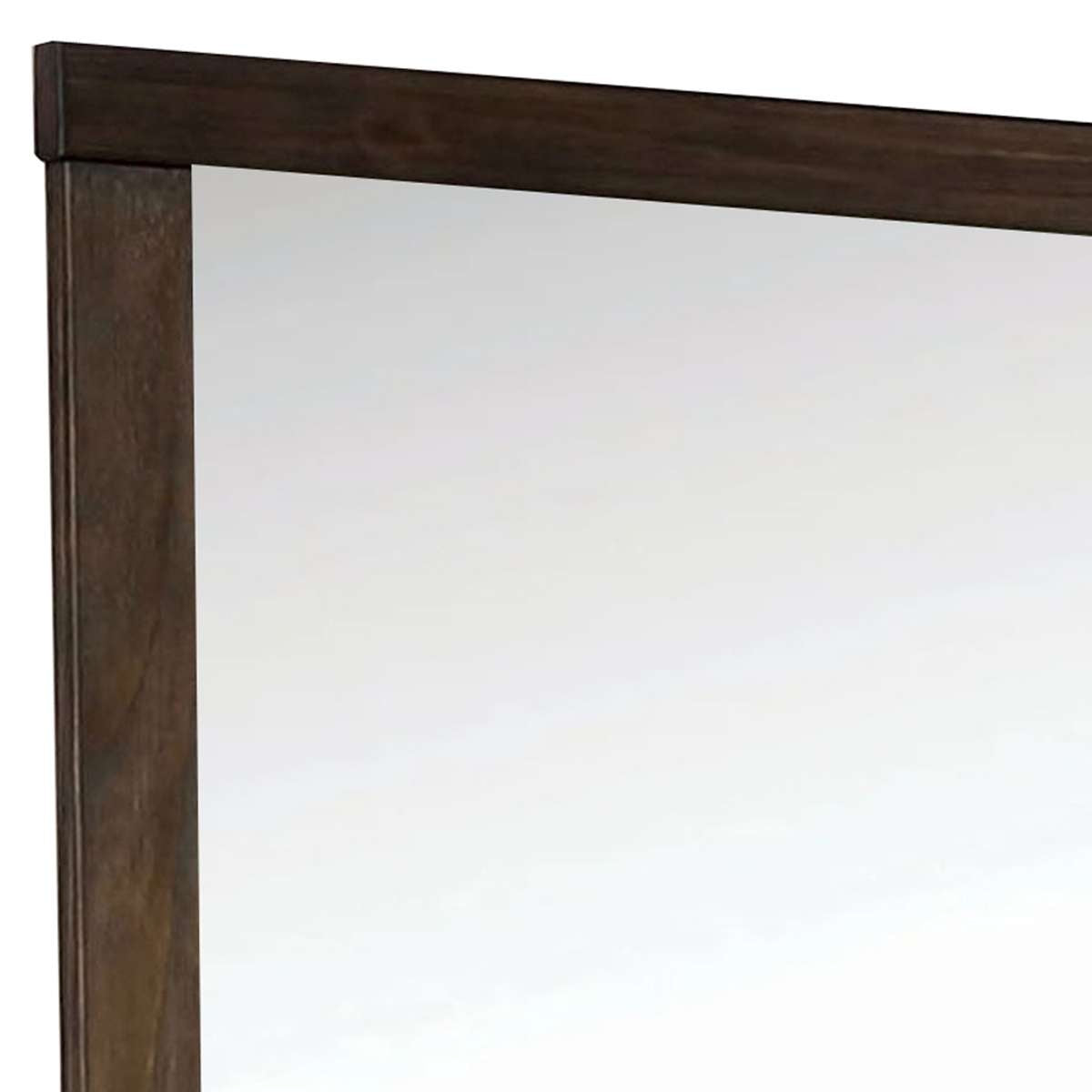 37 Inch Mirror With Rectangular Wooden Frame, Brown By Benzara | Mirrors |  Modishstore  - 5