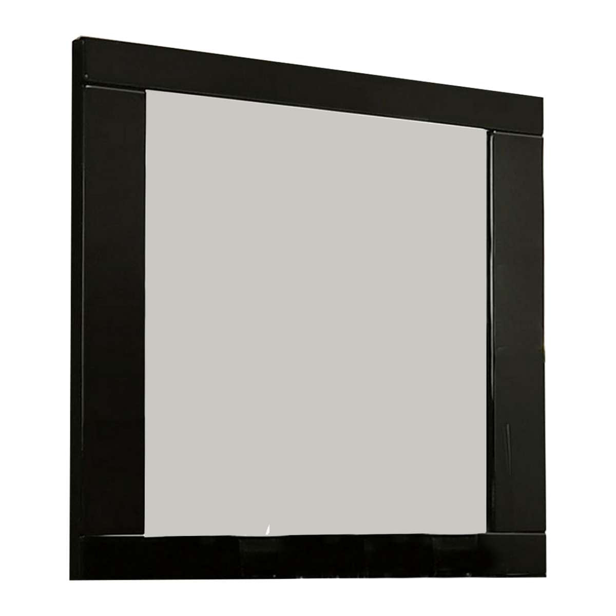 37 Inch Rectangular Mirror With Wooden Frame, Black By Benzara | Mirrors |  Modishstore 