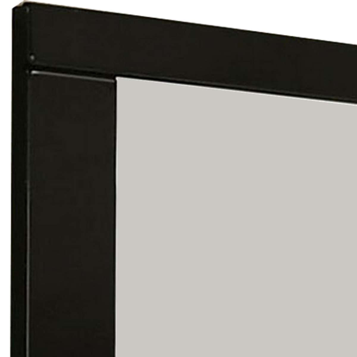 37 Inch Rectangular Mirror With Wooden Frame, Black By Benzara | Mirrors |  Modishstore  - 3
