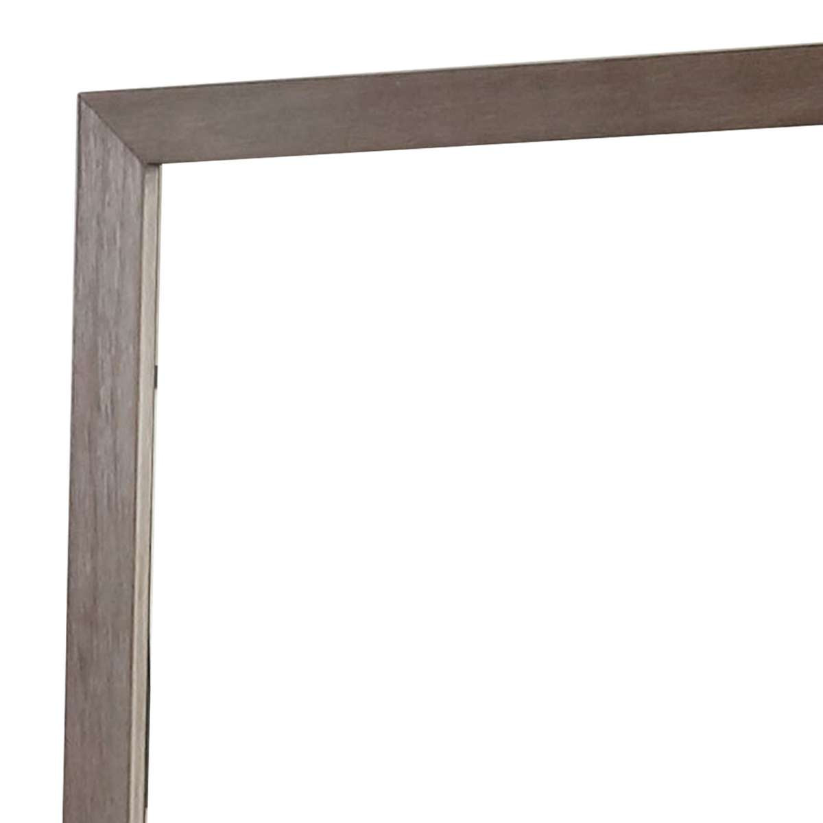 36 Inch Mirror With Rectangular Wooden Frame, Brown By Benzara | Mirrors |  Modishstore  - 3