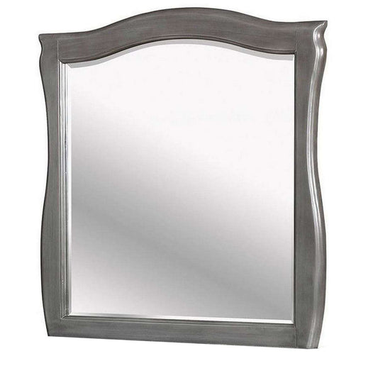 42 Inch Mirror With Camelback Wooden Frame, Gray By Benzara | Mirrors |  Modishstore 