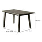 Rectangular Wooden Dining Table With Tapered Block Legs, Gray By Benzara | Dining Tables |  Modishstore  - 2