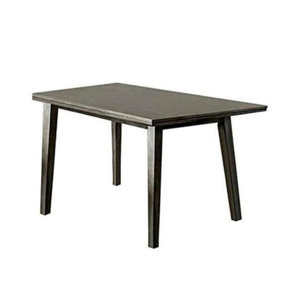 Rectangular Wooden Dining Table With Tapered Block Legs, Gray By Benzara | Dining Tables |  Modishstore 