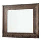 Wooden Frame Mirror With Raised Edges And Grain Details, Brown By Benzara | Mirrors |  Modishstore 