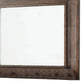 Wooden Frame Mirror With Raised Edges And Grain Details, Brown By Benzara | Mirrors |  Modishstore  - 4