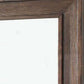 Wooden Frame Mirror With Raised Edges And Grain Details, Brown By Benzara | Mirrors |  Modishstore  - 3