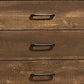 5 Drawer Wooden Chest With Grain Details Walnut Brown By Benzara | Cabinets | Modishstore - 4