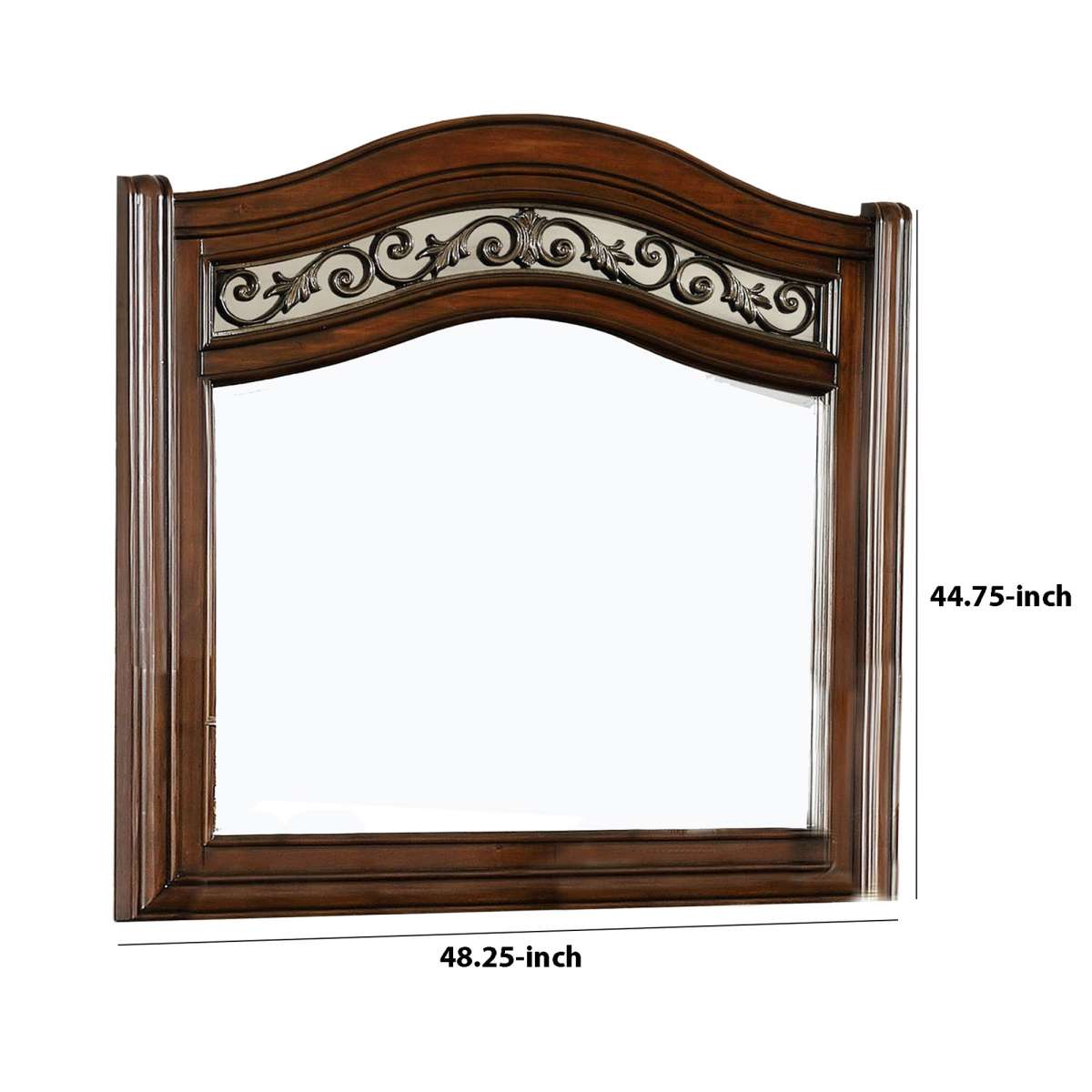 Wooden Mirror With Carvings And Molded Details, Brown By Benzara | Mirrors |  Modishstore  - 2